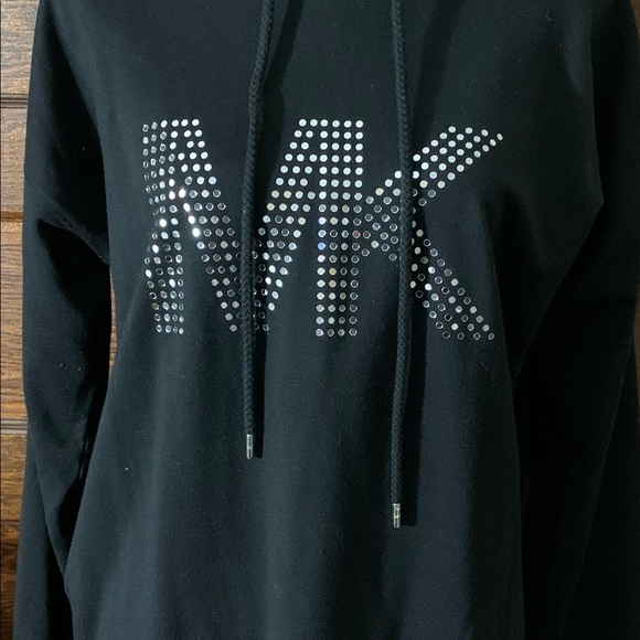 Woman’s Michael Kors MK Stud Logo Hoodie Dress, or Tunic hoodie. L. Pre-owned - Picture 5 of 6